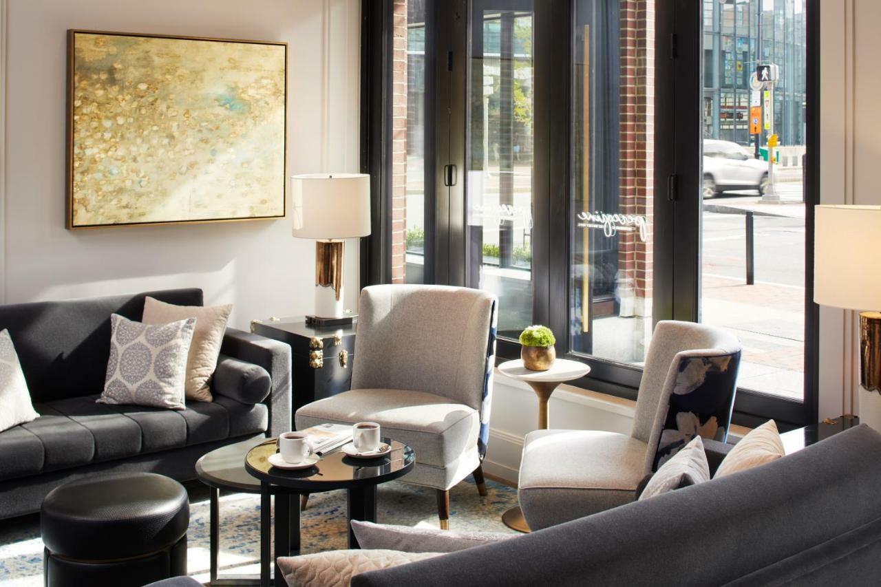 The Whitney Hotel Бостон Экстерьер фото The living room of a model apartment at 100 East 57th Street